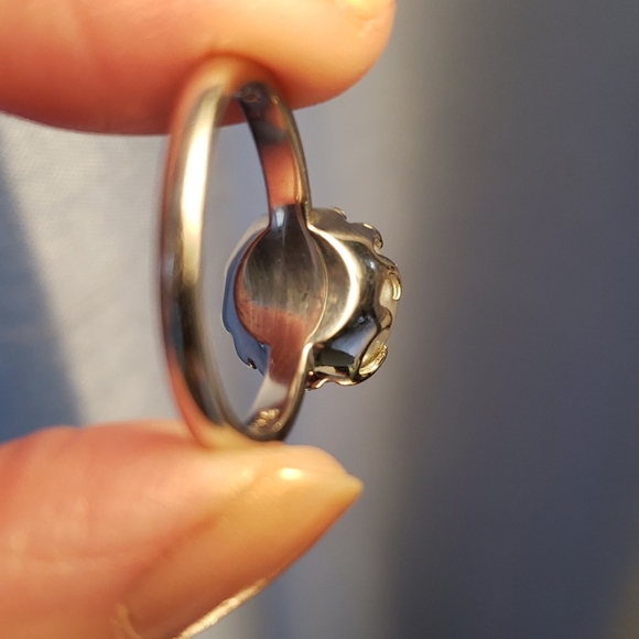 Sterling 925 Silver and grey freshwater pearl ring - Picture 6 of 8